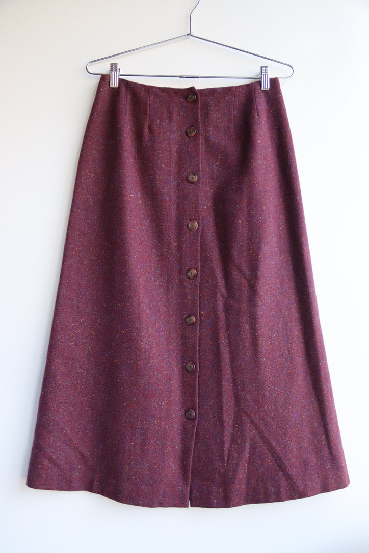 Prestige Purple Wool Skirt and Jacket Set