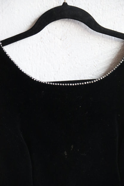 Ann Tobias Black Rhinestone Dress