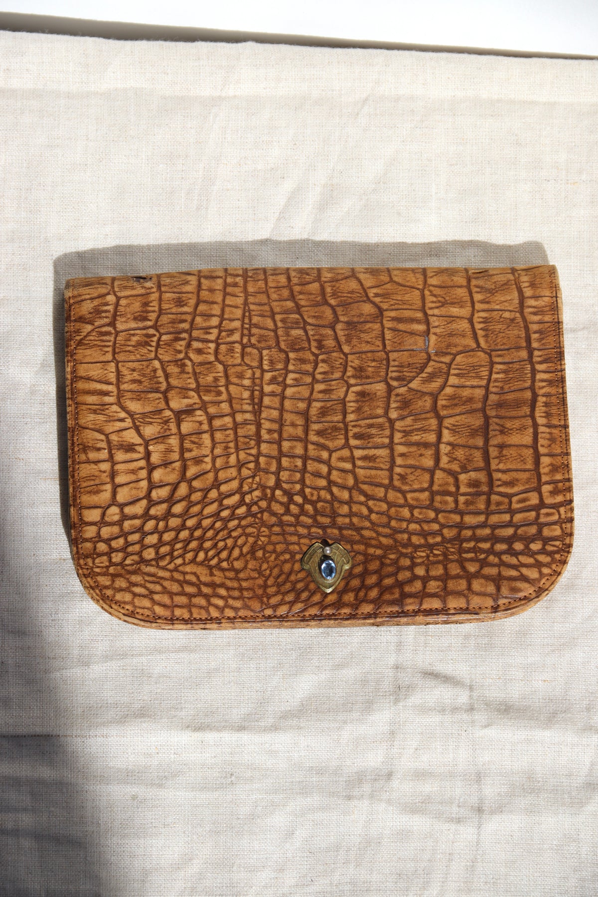 Antique Leather Clutch