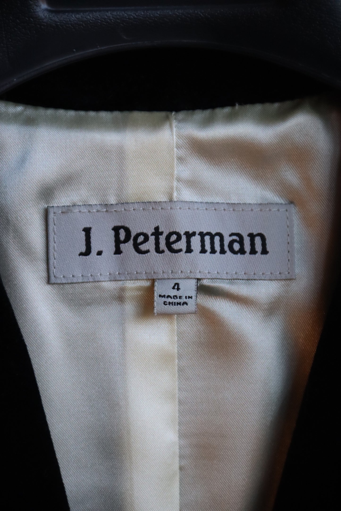 J. Peterman Black Velvet Coat