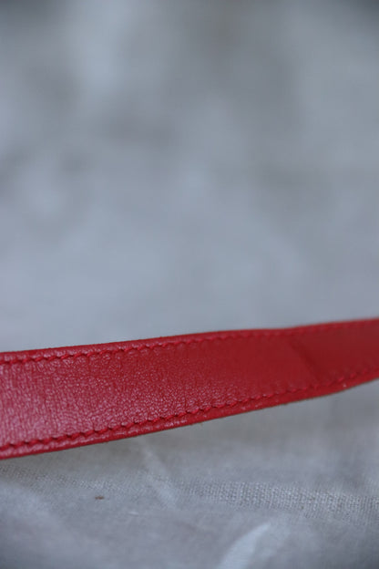 Vintage Escada Red Leather Belt - 36