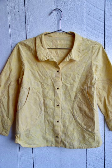 Yellow Embroidered Cotton Top