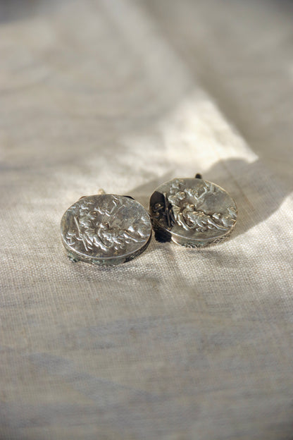 Vintage 800 Silver Cartship Compartment Cufflinks