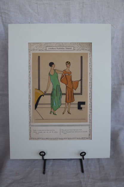 Original French Art Deco 1920s Fashion Pochoir Prints