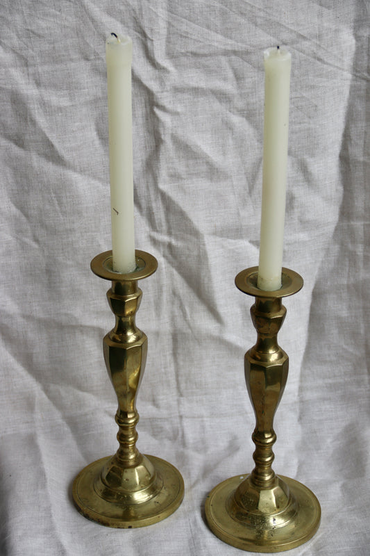 Vintage Pair of Brass Candlesticks