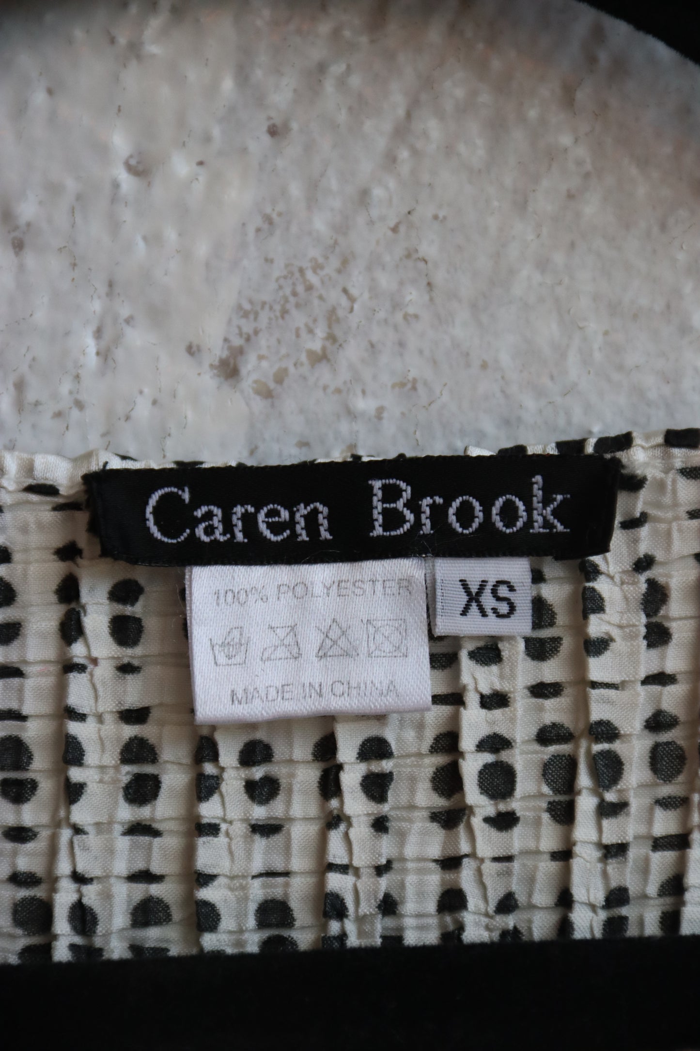 Vintage Caren Brook Black and White Polka Dot with Sequins Top