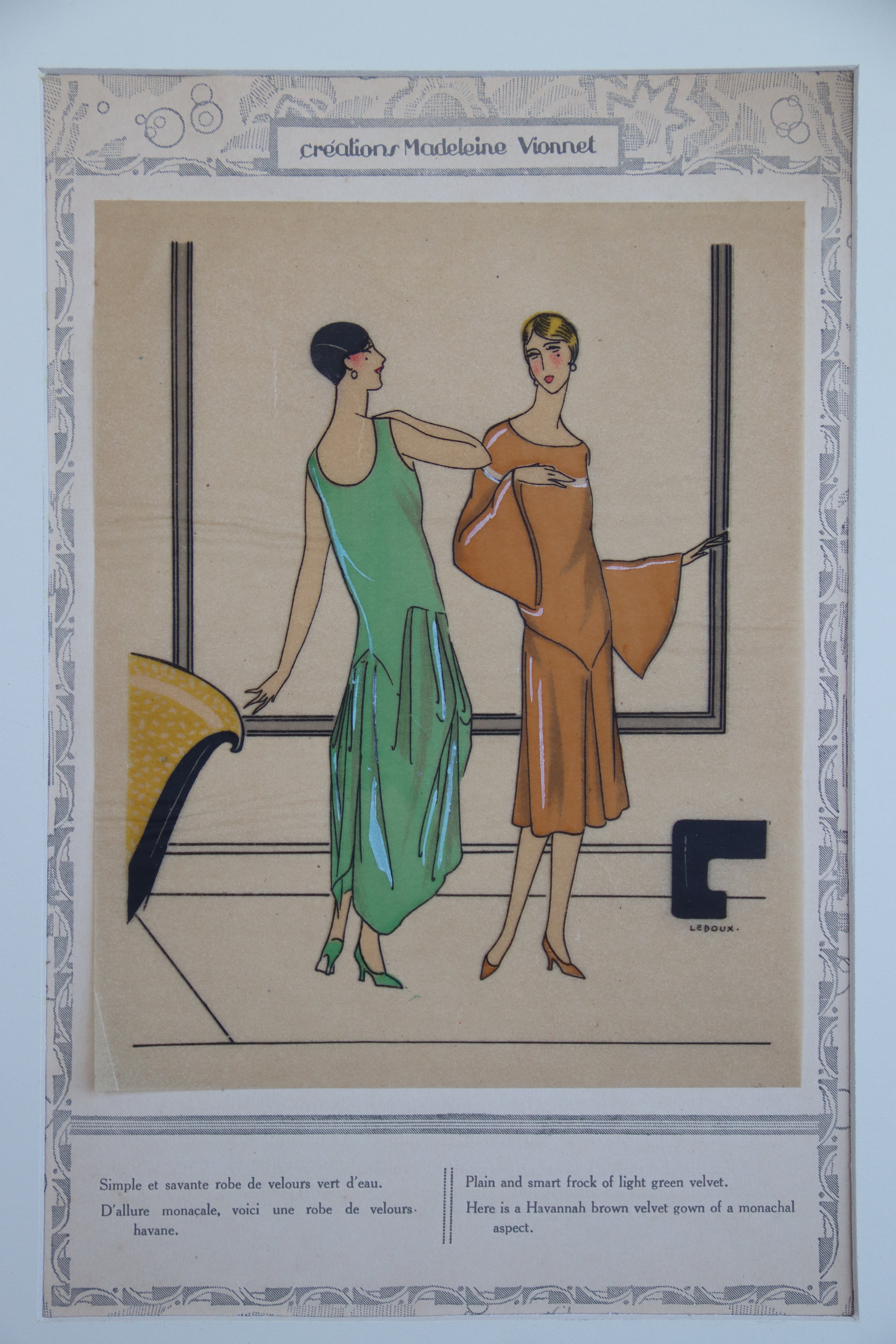 Original French Art Deco 1920s Fashion Pochoir Prints