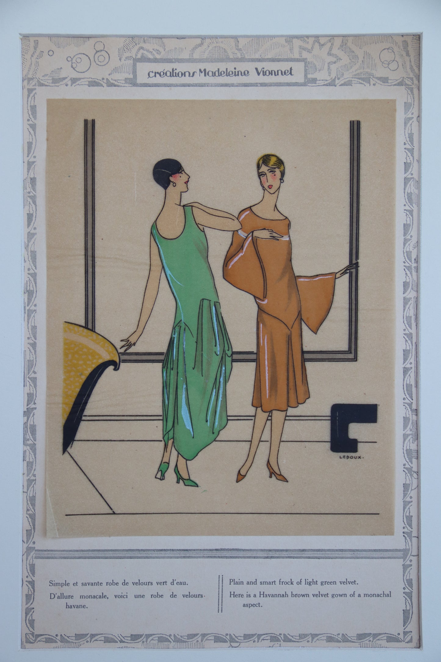 Original French Art Deco 1920s Fashion Pochoir Prints