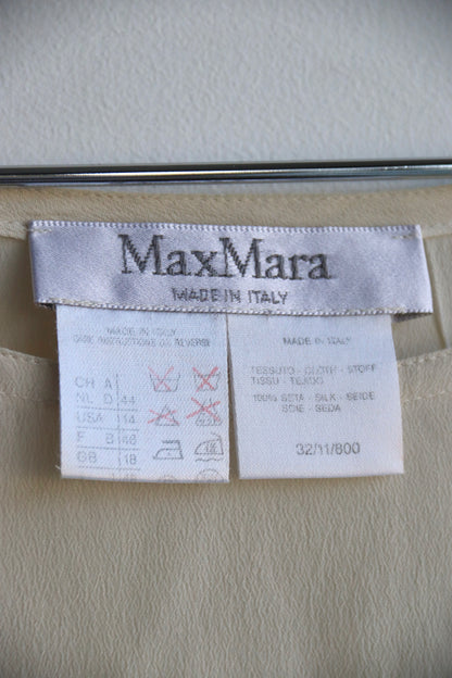 Max Mara Cream Silk Top