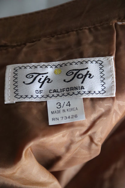 Vintage Tip Top Brown Leather Skirt - as is