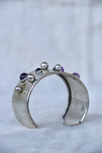 Louise Parrish Sterling silver cuff with amethyst