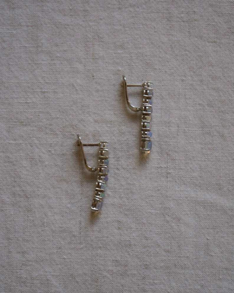 Sterling Opal Drop Earrings Earrings