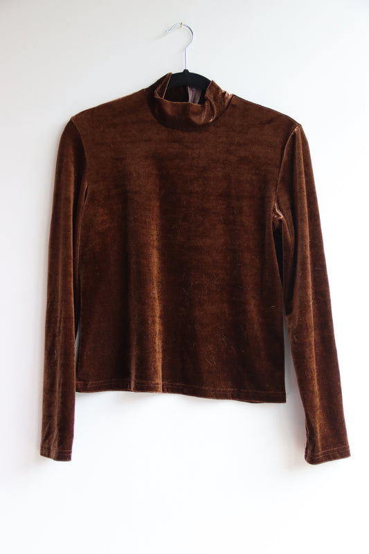 Brown Velvet Top