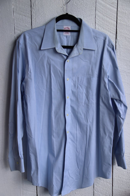 Mens Brooks Brothers Blue Button Down Dress Shirt