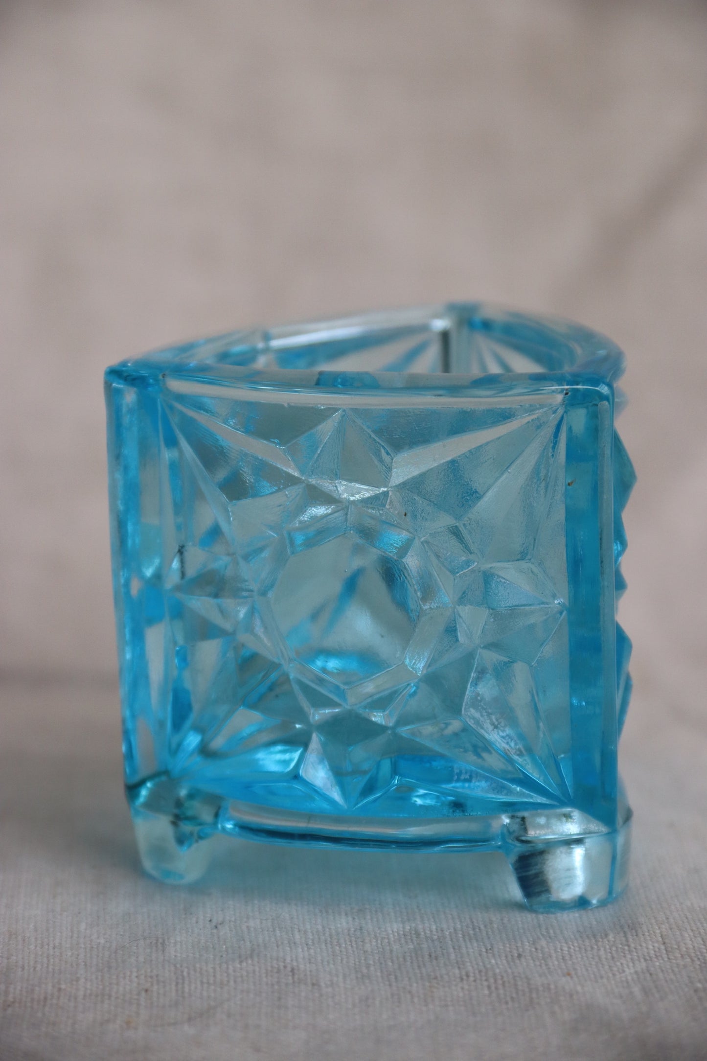 Blue Glass Toothpick Holder