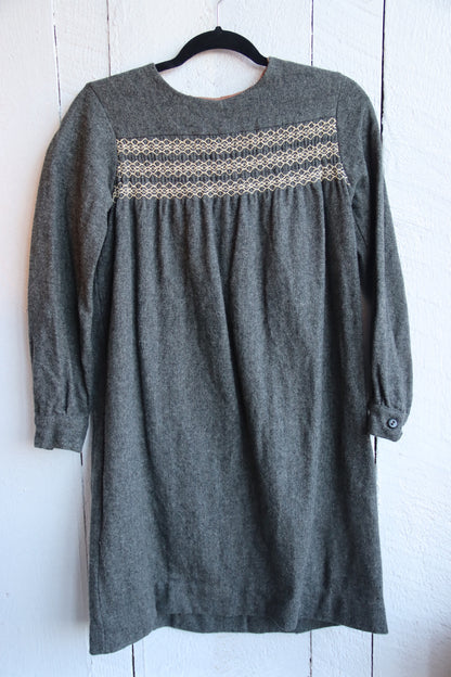 Vintage Handmade Grey Wool Dress