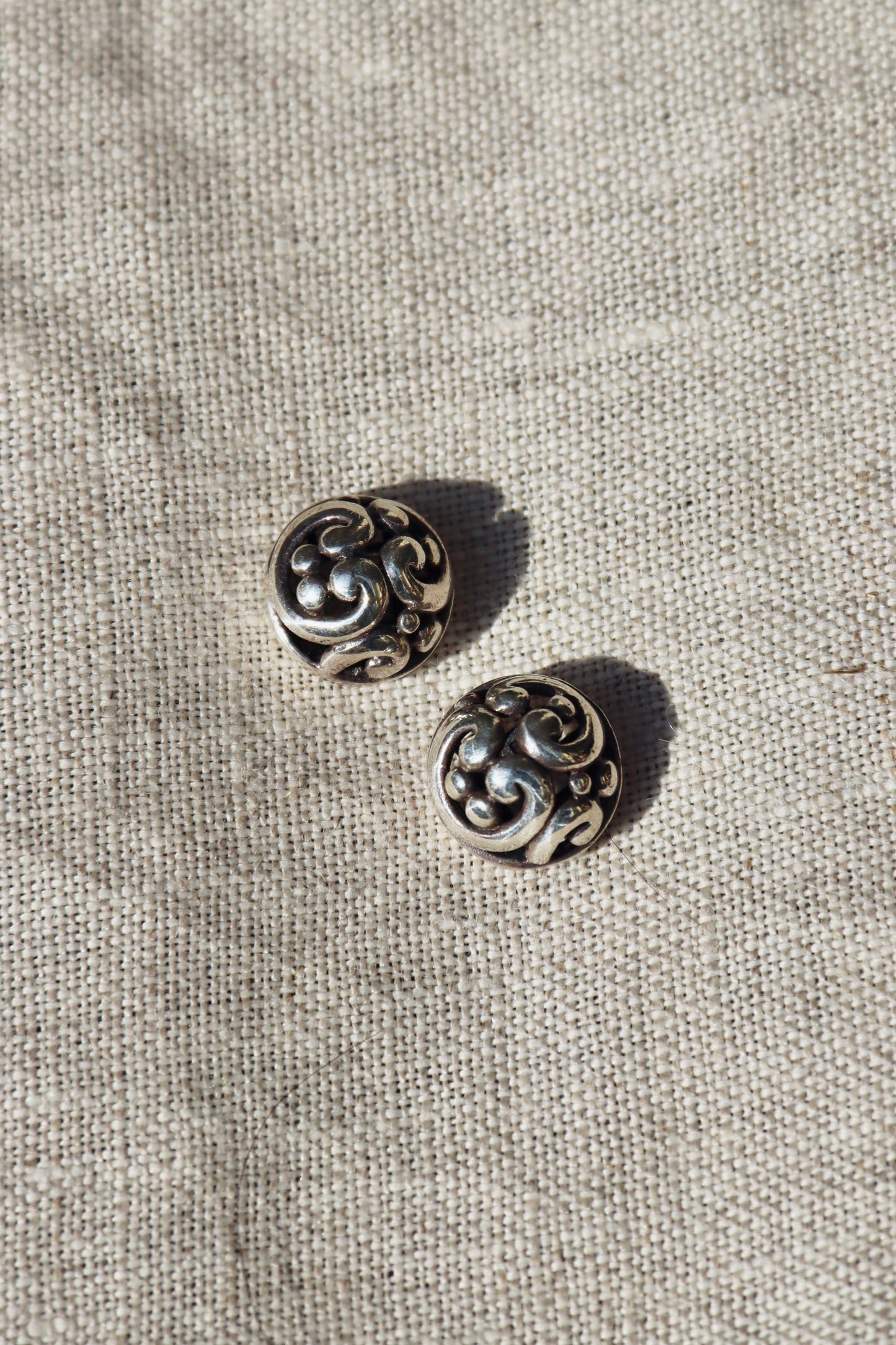 Sterling Silver Dome Stud Earrings