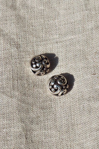 Sterling Silver Dome Stud Earrings