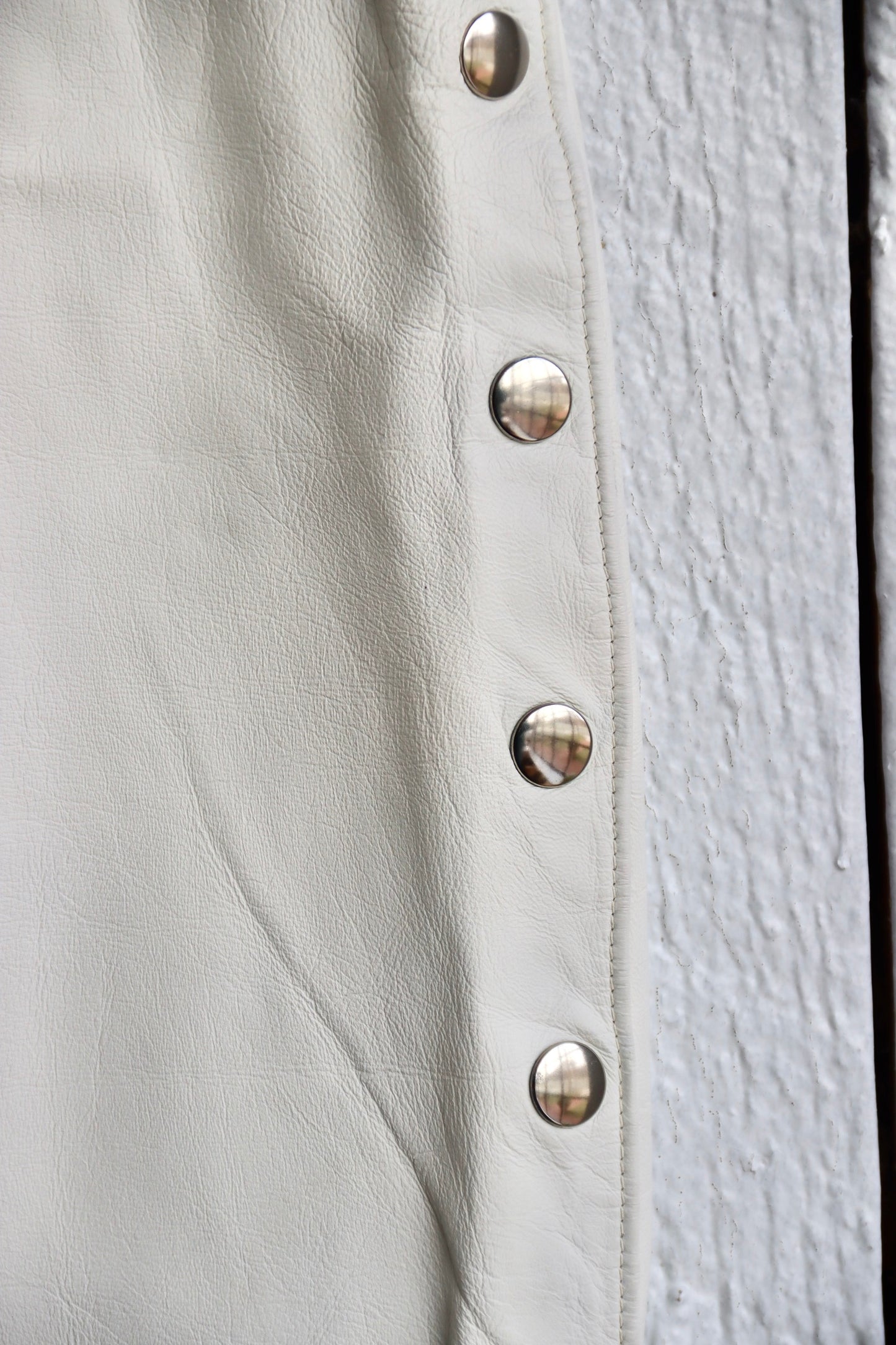 Peggy Martin White Leather Skirt