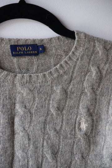 Ralph Lauren “Polo” Grey Cashmere Sweater