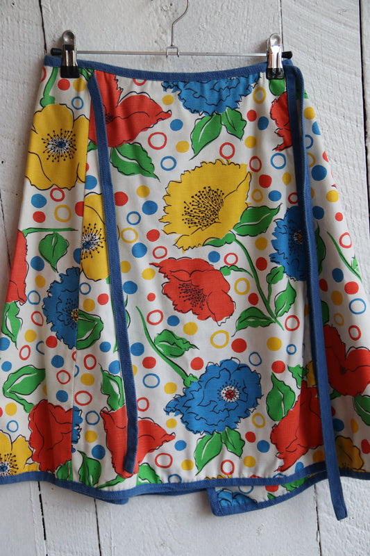 Floral Wrap Skirt - 1970s