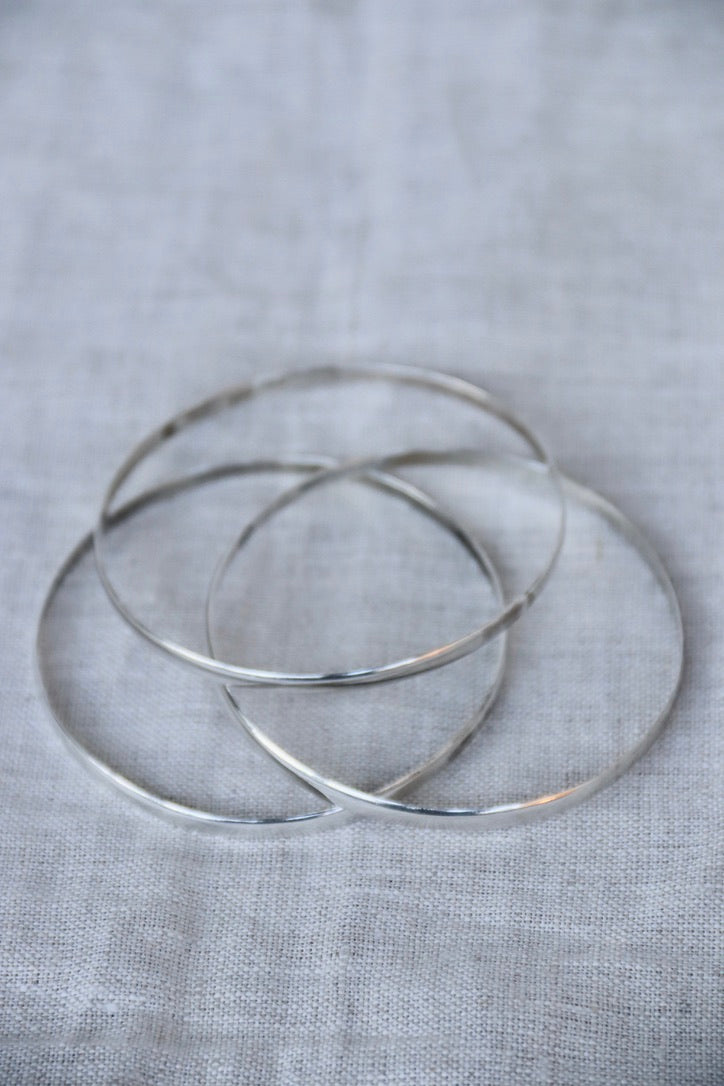 Set of 3 PCJ Mexican Sterling Silver Bangle Bracelets