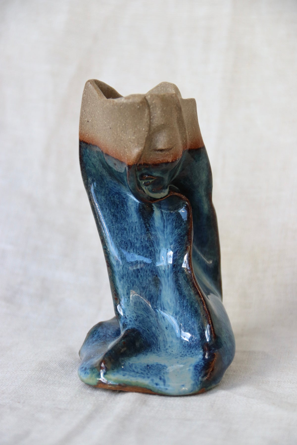 Studio Ceramic Vase with Face
