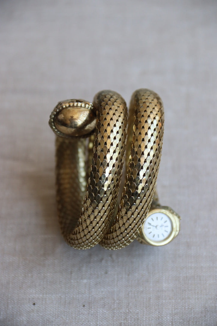 Gold Wrap Bracelet with Watch