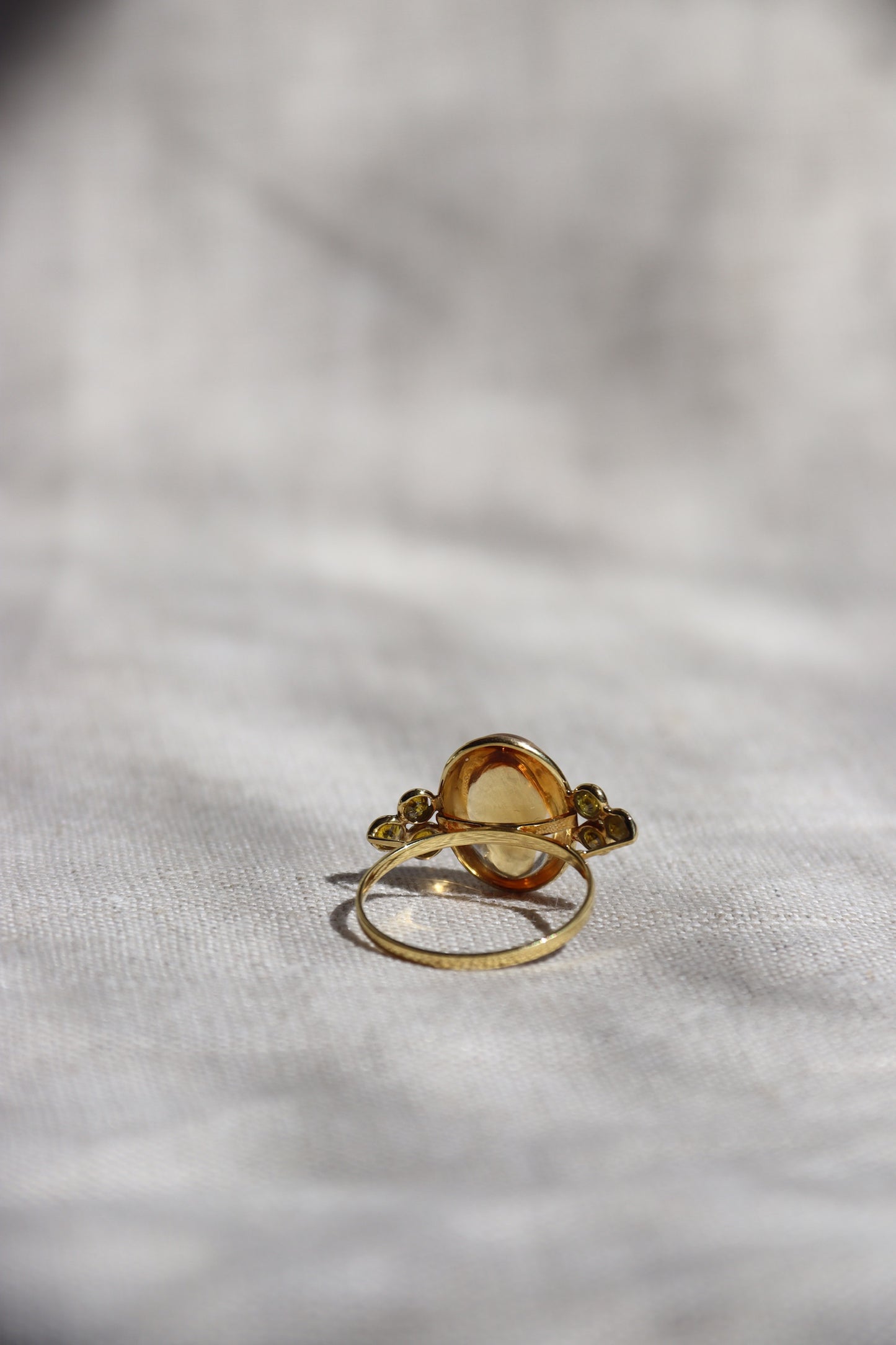 Quartz & Diamond Ring - 14K