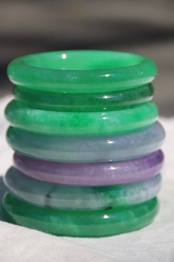 Jadeite Hololith Bangles