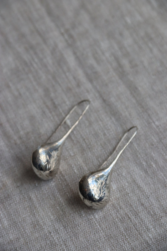 Sterling Silver Long Dangle Earrings