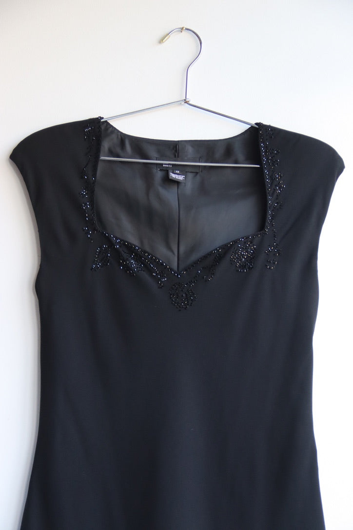 Jones New York Black Dress with Beaded Details