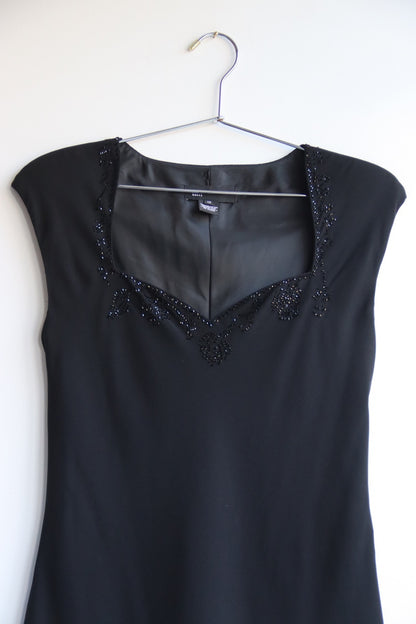 Jones New York Black Dress with Beaded Details