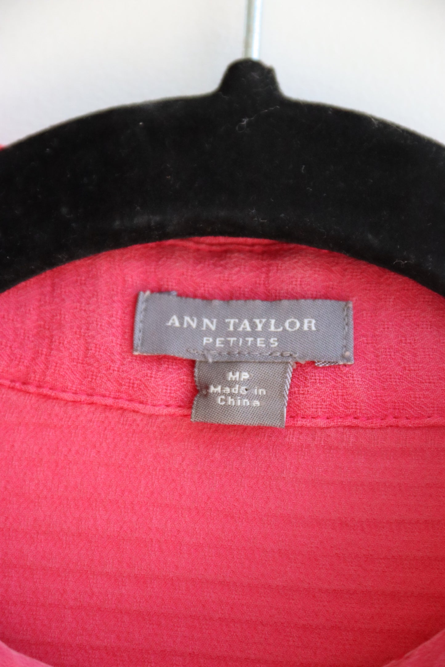 Ann Taylor pink raw silk top