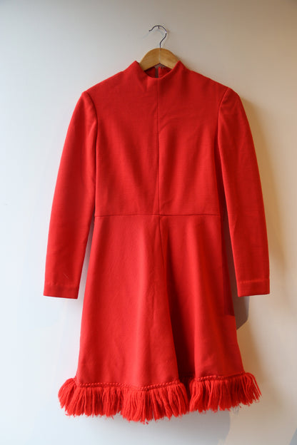 Joan Leslie by Kasper Red Wool Dress