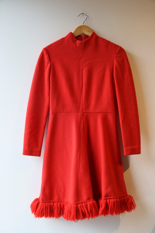 Joan Leslie by Kasper Red Wool Dress