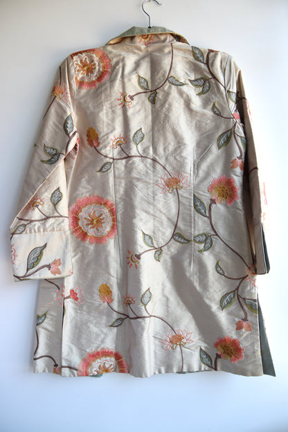 Embroidered Silk Coat