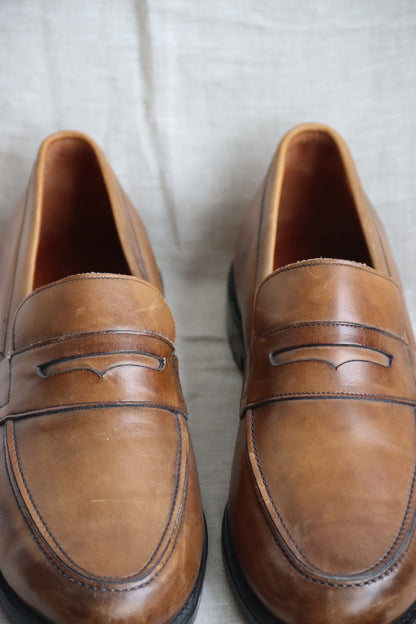 Allen Edmonds Ascher Brown Leather Loafers - 9.5