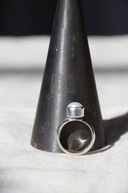 Sterling Silver and Pearl Ring
