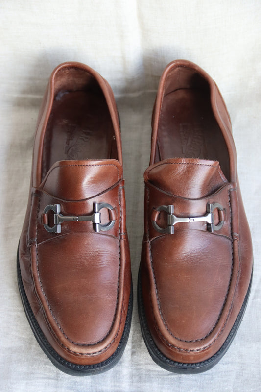 Ferragamo Brown Leather Loafers