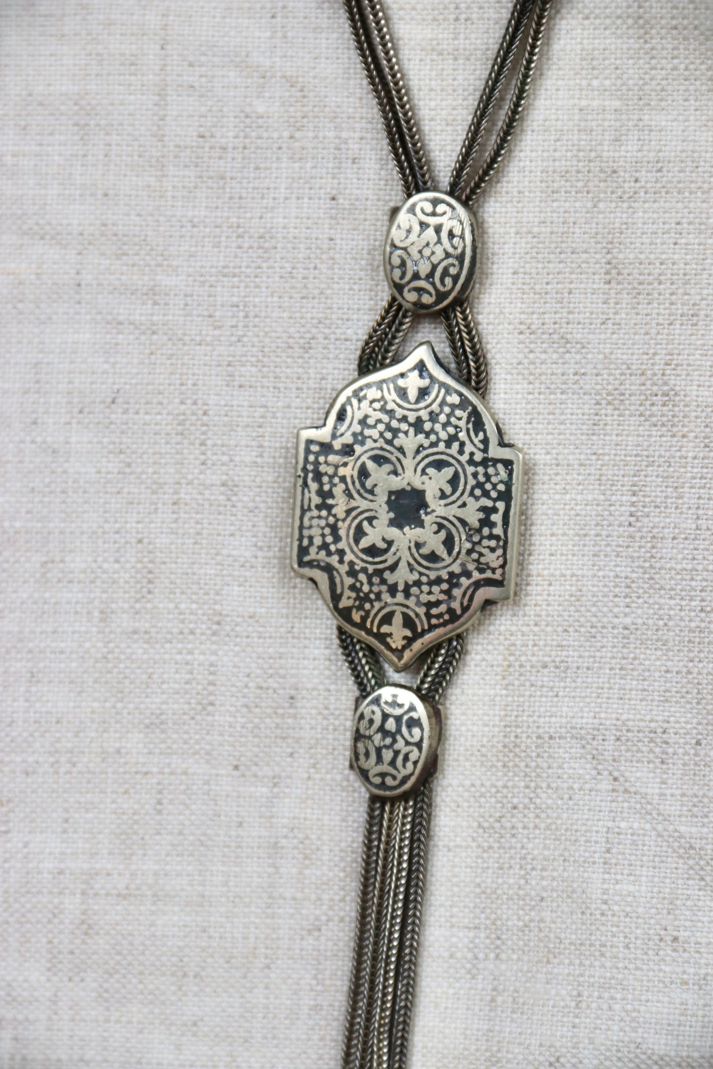 Sterling Silver Multi Strand Filigree Necklace