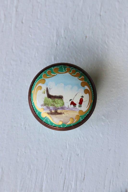 Halcyon Days Fisherman Mini Enamel Box
