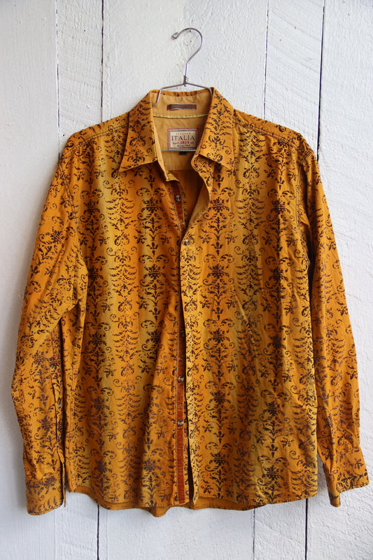 Vintage Italia Orange Velvet Shirt