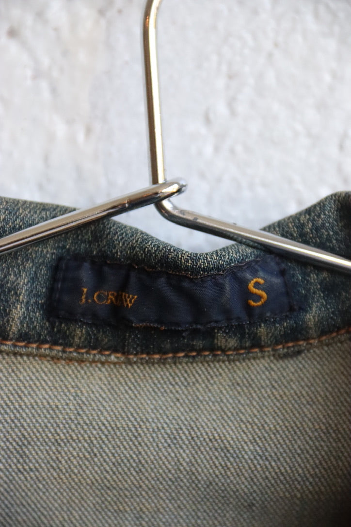 Vintage J. Crew Jean Jacket with Embroidery