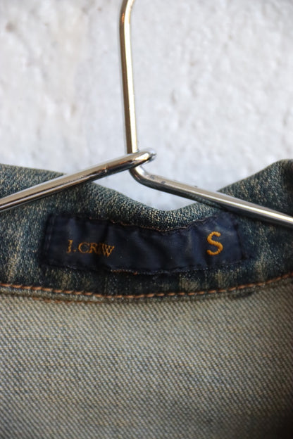 Vintage J. Crew Jean Jacket with Embroidery