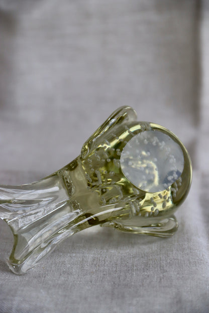 Controlled Bubble Glass Bird Figurine