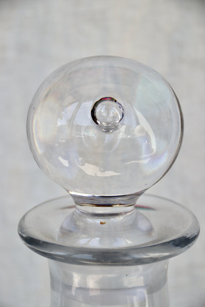 vintage hand-blown glass decanter