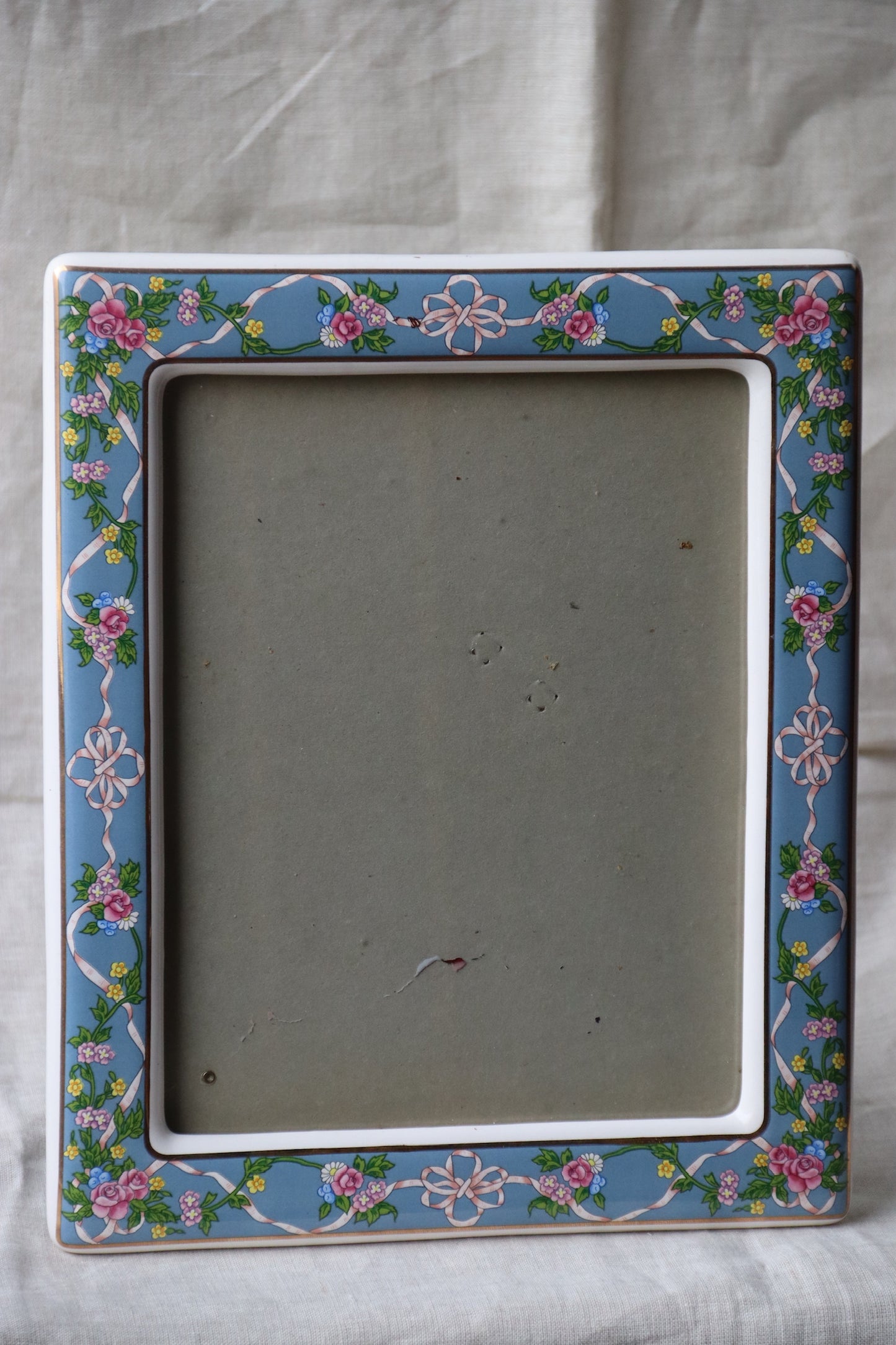 Terragrafics floral porcelain photo frame