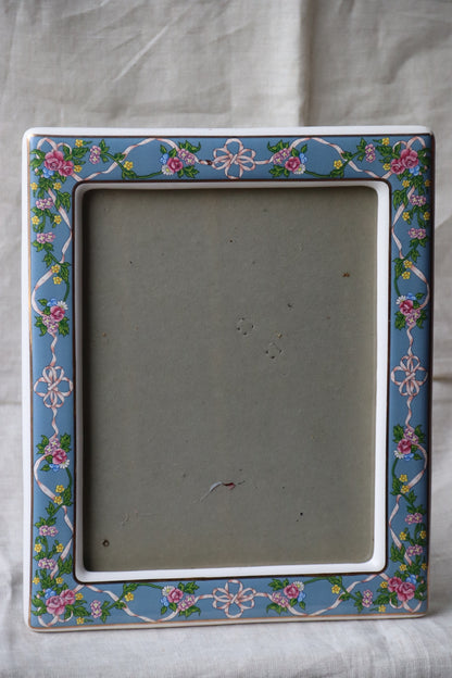 Terragrafics floral porcelain photo frame