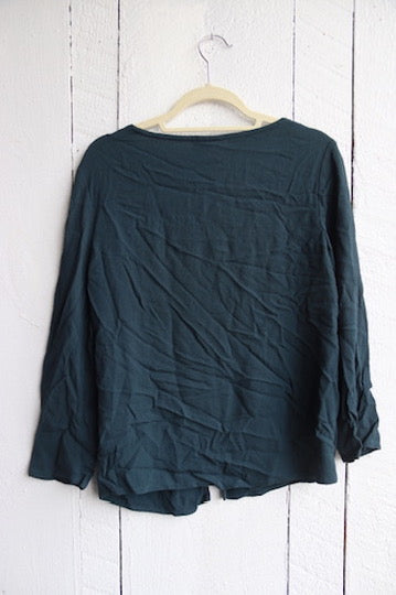 Eileen Fisher Blue Silk Top